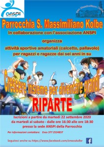 Locandina Attività Sportive Post-Covid